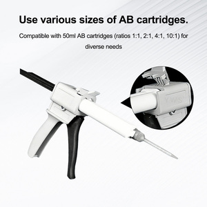 Pistola Extrusora Manual de Aluminio de Doble Componente RTV JAPI Confiable, 50ml 10:1, con Empuñadura en D |   Personalización OEM/ODM para Sensores - Product Image 5