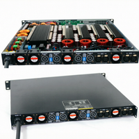 Amplificateur DSP de classe D à 4 canaux en métal robuste, 4x7400W à 2 ohms, amplificateur de puissance numérique à faible impédance avec alimentation PFC