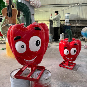 ประติมากรรมพริกหยวกไฟเบอร์กลาส งานแฮนด์เมด ตั้งพื้น ตกแต่งสวนกลางแจ้ง - Product Image 3