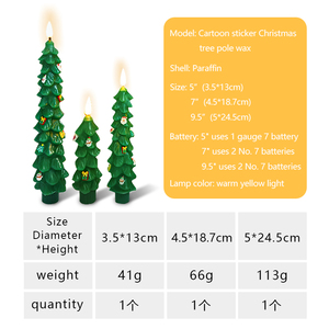 Bougies LED blanches réalistes vert sauge, longues et coniques, en cire de paraffine, écologiques, pour la décoration intérieure, Noël et les fêtes - Product Image 2