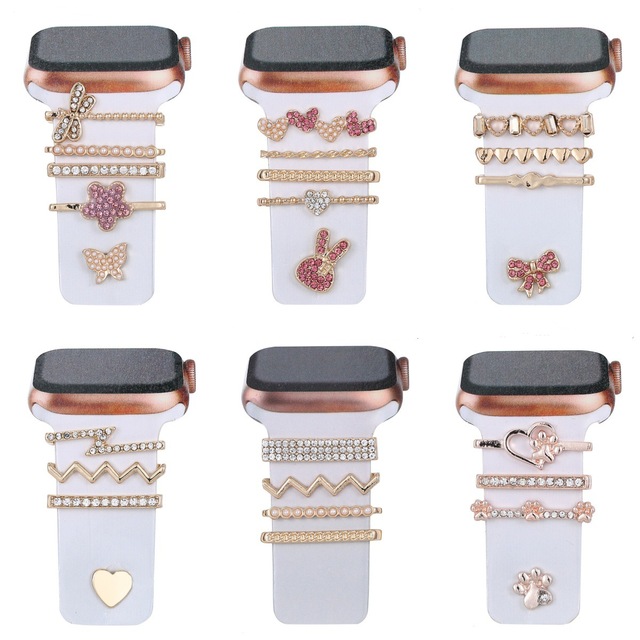 Decoration Diamond Jewelry Watch Band Charms Decorative Apple Watch Band Accessories Loop Charm Stud for Apple Watch