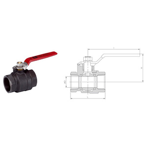 Billes de grafit solides pour garnissage de vannes en fonte, JIS10K/ANSI150, raccords BSPT/NPT/à brides, fonte ductile FCD450, base OEM BV-FCD, fonte ductile - Product Image 5