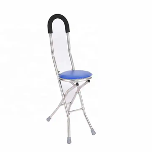 Dispositivo médico de cuatro patas <span class=keywords><strong>Silla</strong></span> de Muleta plegable Asiento de bastón para caminar Combinación de bastón y <span class=keywords><strong>silla</strong></span> - Product Image 2