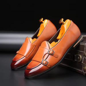 Chaussures en cuir formelles pour hommes, mocassins en cuir de haute qualité pour hommes, chaussures basses respirantes décontractées - Product Image 1