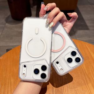 เคสโทรศัพท์แม่เหล็กใสพิเศษสำหรับ iPhone 17 16 15 14 13 12 11 Pro Max กรอบด้านเรียบง่าย ป้องกันแรงกระแทก - Product Image 3