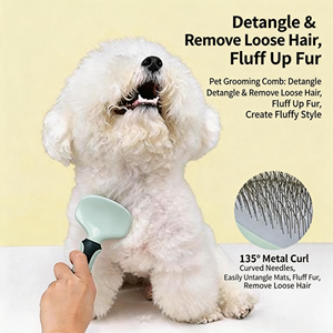 Kit <span class=keywords><strong>de</strong></span> Aseo para Mascotas <span class=keywords><strong>de</strong></span> 8 Piezas Color Verde Oliva, Juego Completo con Cepillo, Peine y Cortauñas para Perros, Gatos y Mascotas Pequeñas - Product Image 2