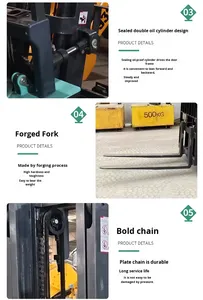 Chariot élévateur <span class=keywords><strong>à</strong></span> vendre directement, transpalette électrique, petit transpalette diesel pour manutention, chargement et déchargement, entrepôt d'usine - Product Image 4