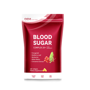 ซอฟต์เจลปรับสมดุลน้ำตาลในเลือดจากโรงงานขายส่ง 20+ ส่วนผสมที่มีประสิทธิภาพ สูตรและบรรจุภัณฑ์ตามสั่ง - Product Image 1