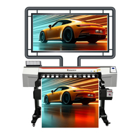Plóter de Fabricación con Cabezales I3200/XP600 de 1.3m 4 pies, Impresora Ecosolvente para Lona Flexible, Pancartas, Lienzo, Lona Impermeable y Vinilo