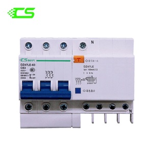 CNCSGK Rccb RCBO DZ47LE <span class=keywords><strong>Elcb</strong></span> Disyuntor de fuga a tierra de corriente residual 3P 16A 25A 32A 50A 63A 4.5KA 230/400V - Product Image 1