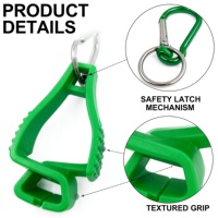 Clip de ceinture pour gants de travail SCQP, loquet de sécurité antidérapant en métal et plastique multicolore pour travaux de construction et d'entrepôt