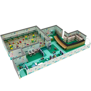 Playpedia - Parque Infantil Interior con Tobogán, Equipamiento de Juego Suave, Casa de Juego con Supermercado y Piscina de Arena (Capacidad para más de 200 personas) - Product Image 1