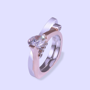 Anello Bicolore per Uomo e Donna, Elegante Stile Western, Accessorio da Dito alla Moda per Feste, Regalo - Product Image 3
