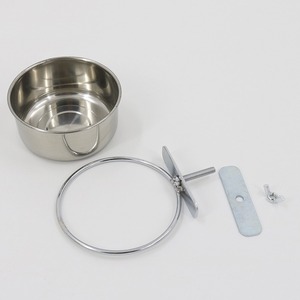 Bol pour perroquets et oiseaux suspendu en acier inoxydable de tailles multiples, tasses personnalisées pour mangeoire à oiseaux. - Product Image 3