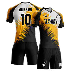 Vêtements de football toutes saisons, combinaison de <span class=keywords><strong>sport</strong></span> courte à séchage rapide, pour hommes et femmes, imprimé intégral, entraînement de jeu, respirant, polyester - Product Image 1