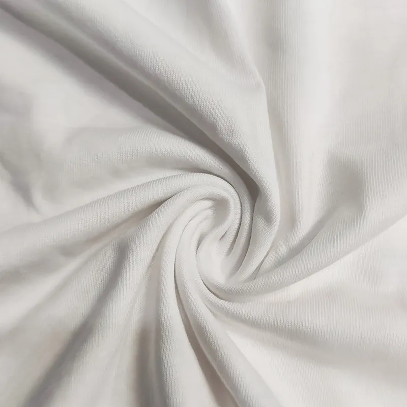 Высококачественный бесплатный образец 200gsm 100% хлопчатобумажные трикотажные хлопчатобумажные ткани для ткани футболка ткань
