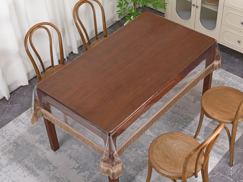 Transparent gold lace trim