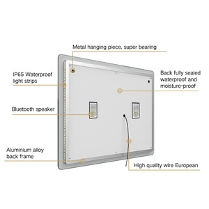 <span class=keywords><strong>Espejo</strong></span> de <span class=keywords><strong>Baño</strong></span> Inteligente <span class=keywords><strong>con</strong></span> Altavoz <span class=keywords><strong>Bluetooth</strong></span>, Control por Voz, <span class=keywords><strong>Antivaho</strong></span>, Retroiluminación LED para Hotel - Product Image 6