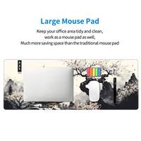 Grand tapis de souris japonais, tapis de bureau XL, tapis de clavier de jeu d'anime, base en caoutchouc antidérapante, grand protecteur de bureau étendu pour la maison et le bureau