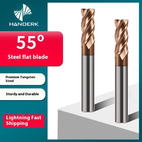 Fraise carrée de 1 mm à 10 mm, HRC55, revêtement AlTiN, carbure monobloc, 4 dents, fraiseuse CNC, personnalisable ODM pour acier et acier inoxydable