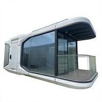 Maison Capsule Spatiale Modulaire Écologique Moderne avec Chambre, Cuisine, Salle de Bain, Structure en Acier Léger, Longue Durée de Vie, Bâtiment de Bureau, Bureau à Domicile