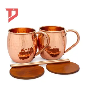 Custom Hot Sell Beer Cocktail Moscow mule cups party cups hammer copper plated stainless steel moscow mule mug