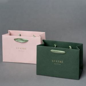 High Quality Factory Unique Customized Printed Customized Logo Design Luxury Gift Shopping Paper <b>Bag</b> With Ribbon Handle - Product Image 3