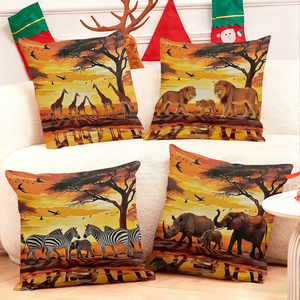 <span class=keywords><strong>Coussins</strong></span> décoratifs à imprimé animal africain, ensemble de <span class=keywords><strong>coussins</strong></span> décoratifs pour salon, canapé, décoration de la maison - Product Image 1