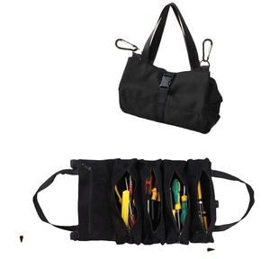 Échantillon gratuit Sac d'accessoires portable personnalisé Sac multi-usages enroulable Étui à outils Fermeture à glissière Fabriqué en nylon polyester durable - Product Image 1