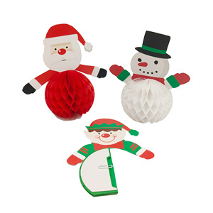 CE-8P063 Tissue Paper <b>Elf</b> Shape <b>Christmas</b> Wall <b>Decorations</b> 7" Height 4 Color Offset Printing Made in Taiwan Party Supplies - Product Image 6
