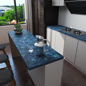 Mới đến phong cách hiện đại Thiết kế đá màu xanh đậm bê tông loạt lớn sàn cho nhà bếp bàn phòng khách nền - Product Image 4