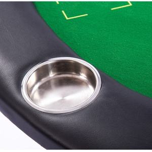 Table de Poker pliante de luxe Texas Hold Em Casino rond 6-8 joueurs octogone avec support intérieur <span class=keywords><strong>Roulette</strong></span> personnalisable lumière Portable - Product Image 2