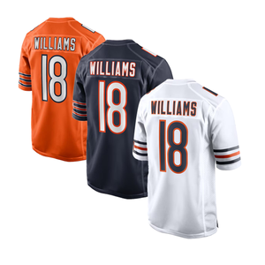 مصنع بيع بالجملة كاليب ويليامز #18 قميص كرة القدم الأمريكية ، زي رياضي رجالي قابل للتنفس مع شورت - Product Image 1