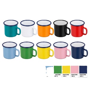 Mug de camping en métal émaillé vintage rétro écologique pour l'extérieur, avec logo personnalisé, couleur, épaisseur et capacité, NOUVELLE ARRIVÉE - Product Image 3