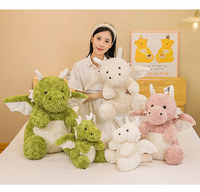 Jouets en peluche dragon assis avec ailes cadeaux pour bébé enfants garçons filles doux dessin animé Dragon volant oreiller peluches poupée