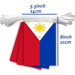 Philippines Filipino Polyester String Flag Bunting Decoration Pennant <b>Banner</b> for Outdoor and Indoor National Country Decor - Product Image 2