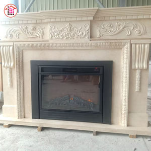Китайский камин, бежевый мраморный камин, французский натуральный мраморный камин, объемный мраморный камень, накидка, камень - Product Image 2