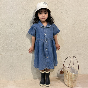 2025 Zomer <span class=keywords><strong>Baby</strong></span> Jongens En Meisjes Kleding Sets Korte Mouwen Casual <span class=keywords><strong>Baby</strong></span> Meisje Jurk En Jongens Denim Mode Tweedelig Pak Lbc - Product Image 5