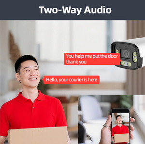 5MP HD đầy màu sắc <span class=keywords><strong>IP</strong></span> Bullet Wifi máy ảnh IR-CUT tự động chuyển đổi trong ngày và đêm CCTV giám sát ngoài trời hai cách âm thanh máy ảnh - Product Image 2