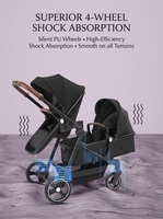 Poussette double pour bébés avec cadre en alliage d'aluminium, design pliable, légère et portable pour les enfants de 3 ans - Idéale pour les voyages