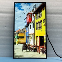 Pantalla de señalización digital montada en la pared Lcd de tamaño personalizado, pantalla Lcd comercial estética minimalista ultrafina delgada con parte posterior plana