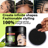 300 ml/pcs personnalisé huile d'olive noire gel de cire pour cheveux forte tenue séchage rapide cire de pommade pour cheveux