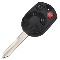 Jingyuqin - Mando a distancia para coche, 3/4 botones, color negro, 315/433 MHz, ID63, 80 bits, para C-Max, Edge, Escape, Focus, Mazda, Mercury, OUCD6000022