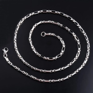 Collar de Acero Inoxidable con Cadena Larga Cuadrada <span class=keywords><strong>para</strong></span> Mujer y Hombre, Color Plateado, Joyería Sencilla, Accesorios, Gargantilla - Product Image 5