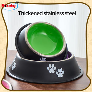 Toptan Paslanmaz Çelik Köpek Su Kapları Yeni Çevre Dostu Renkli Baskı Kaymaz Kesim Stili Çeşitli Boyutlarda Evcil Hayvan Besleyici - Product Image 6