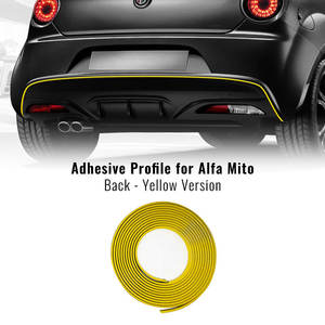 Perfil adhesivo de presa de parachoques trasero amarillo Alfa Mito con pegatinas de coche de cinta de doble cara 3M APT - Product Image 1