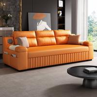 Juego de Sofá Cama JINS de Diseño Moderno, Ecológico, Duradero y Suave para Almacenes y Salas de Estar en Villas, Uso Multifuncional