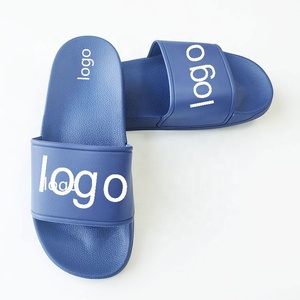Us Size Factory Pvc Oem Slipper Manufacturer Footwear Men Anti-Slip <strong>Navy</strong> Blue <strong>Slides</strong> Designer <strong>Slides</strong> Sandals With Logo - Product Image 4