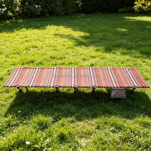 Lit de camp pliant portable et imperméable en tissu Oxford 600D robuste pour l'extérieur, idéal pour le voyage et le camping - Product Image 1
