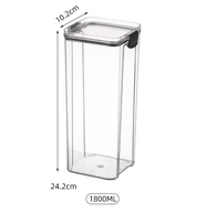 Boîte de rangement en silicone pour la cuisine avec couvercles hermétiques 1800ml;1300ml;950ml;700ml;460ml récipient hermétique pour aliments à grains entiers